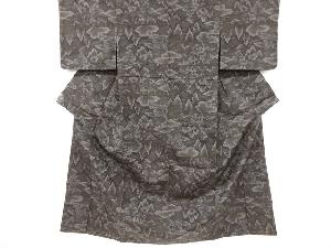 未使用品　寺院風景模様織り出し西陣伝承紬着物